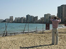 Blick auf Varosia am Strand von Famagusta (2006)