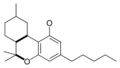 Kannabinoidlerin CBN tipi siklizasyonunun kimyasal yapısı.