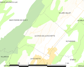 Mapa obce La Croix-de-la-Rochette