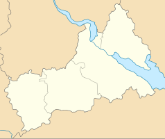 Mapa konturowa obwodu czerkaskiego, po prawej znajduje się punkt z opisem „Czerkasy”