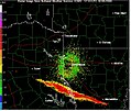 Columbia debris detected by the National Weather Service radar in Shreveport, LA