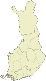 Location o Kaarina in Finland