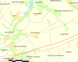 Mapa obce Coltainville