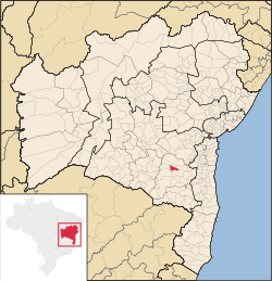 Localização de Bom Jesus da Serra na Bahia