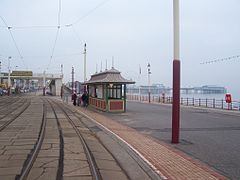 A pre-upgrade tram-stop located on the Promenade