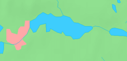 Kartan visar Borens form och läge öster om Motala