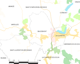 Mapa obce Baudemont