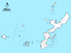 渡名喜島の位置（沖縄諸島内）