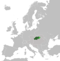 Map of Slovak autonomous country 1861