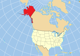 Mapa ti Estados Unidos a mangipakita ti Alaska
