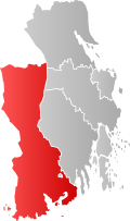 Kart over Larvik
