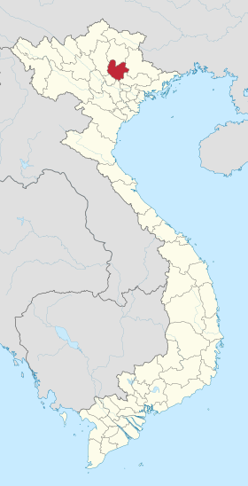 Vị trí tỉnh Thái Nguyên trên bản đồ Việt Nam