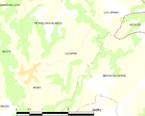 Poziția localității Lucarré