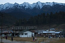 Menchukha town at dusk