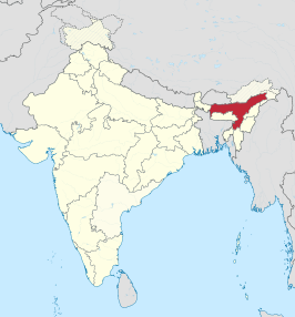 Kaart van Assam