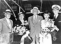 Christening of USS Cusk, with Mr. & Mrs. Walter Reed, Mr. L. Spear, Mr. & Mrs. Claude Gillette