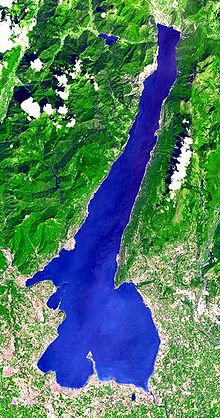 Gardasjön sedd från rymden