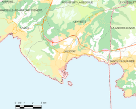 Mapa obce La Ciotat