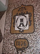 Emblema della famiglia Fanzago nel pavimento della Villa Nani-Trieste-Fanzago di Maser