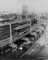 BMT elevated and streetcar lines on the Brooklyn Bridge