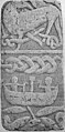 La partie de pêche de Thor représentée sur la croix de Gosforth, Cumbria, Angleterre (Xe siècle).