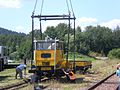 Aufgleisen des Klv 53 im Bahnhof Waldkirchen 2009.