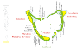 Kaart van Seenu-atol