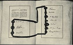 Aláírások a versailles-i szerződésen