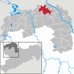Läget för kommunen Trossin i Landkreis Nordsachsen