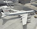 NASA Convair 990 with antishock bodies on the rear of the wings