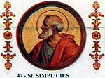 Simplicius (papa): imago