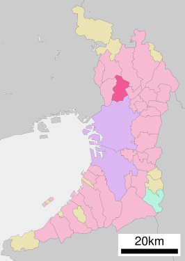Situering van Suita in de prefectuur Osaka