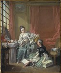 François Boucher: Modehandlerskan. Paris 1740. Nationalmuseum, Stockholm.