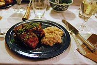 Ossobuco with risotto alla milanese