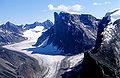 Auyuittuq National Park: Normal rock formations and glaciers of Nunavut.
