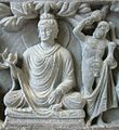 Buddha con Vajrapani-Herakles, Gandhara.