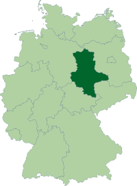 Poloha spolkovej krajiny Sasko-Anhaltsko v Nemecku (klikacia mapa)