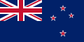 New Zealand national flag (Māori: Te haki o Aotearoa) and State Ensign