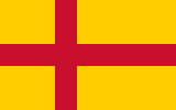 The flag of the Union of Kalmar, of which the Faroes were part.