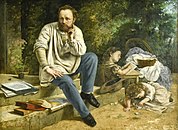 Proudhon met zijn kinderen, 1853