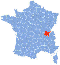Департамент Ен на карті Франції