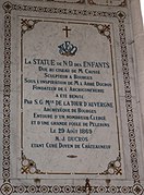 Bénédiction de la statue de Notre-Dame des Enfants