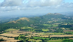 Les Malvern Hills, chaîne de collines dans l'ouest de l'Angleterre, Royaume-Uni.