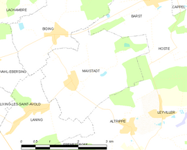 Mapa obce Maxstadt