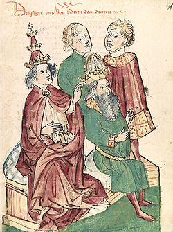 Řehoř V. korunuje Ottu III.