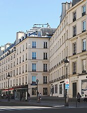 Ancien alignement des immeubles, rue Soufflot.