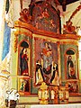 La chapelle Notre-Dame-des-Cieux : le retable du Rosaire.