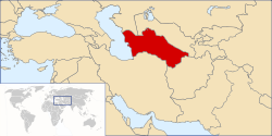 Location of Turkmenistan