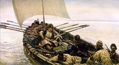 "Stepan Razin" (ruse "Степан Разин") — Vasilij Surikov (ĉ. 1910)