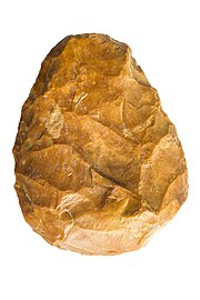 Middle Paleolithic flint biface from Meeuwen (Belgium), Gallo-Roman Museum (Tongeren)